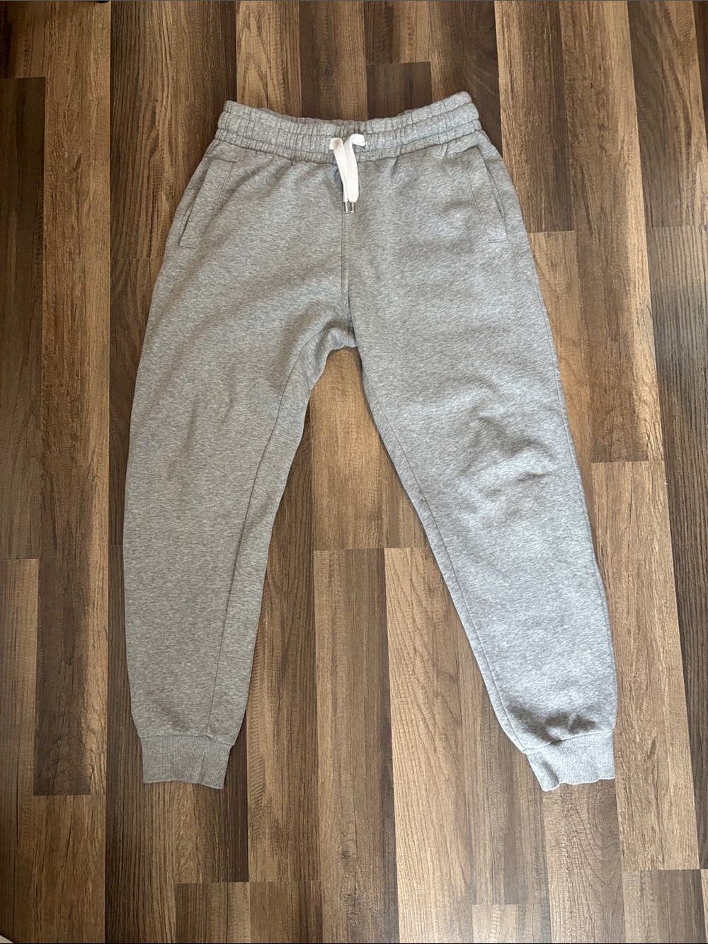 Divided H&M Light Gray Mens Sweat Joggers with White Drawstring